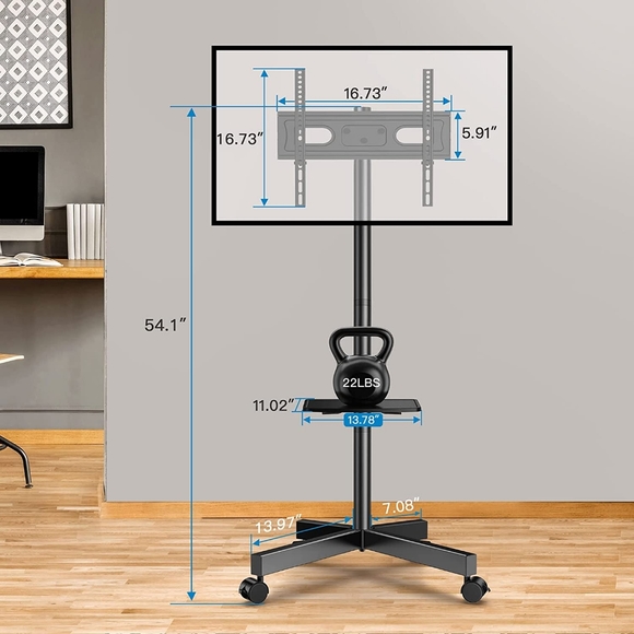 TV Cart For 23" To 60" TVs - Picture 4 of 14